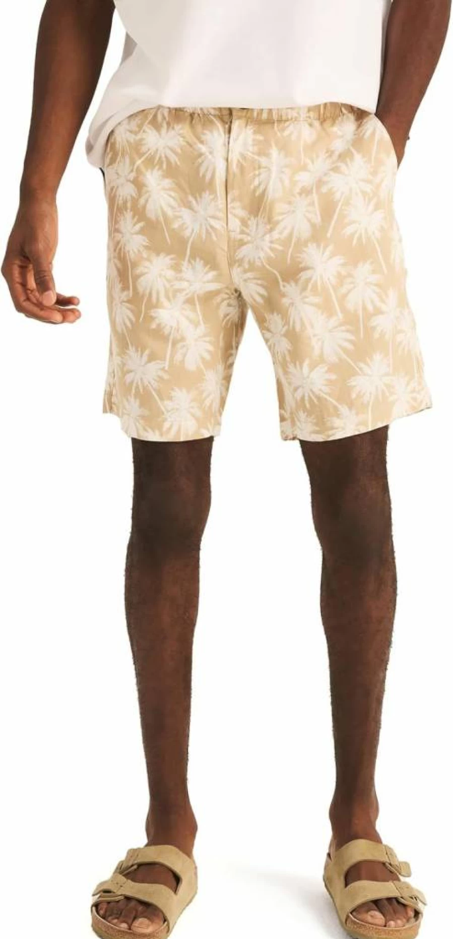 Nautica Men's Linen Shorts 8.5" Inseam Lightweight Summer Casual Beach Shorts with Printed Design