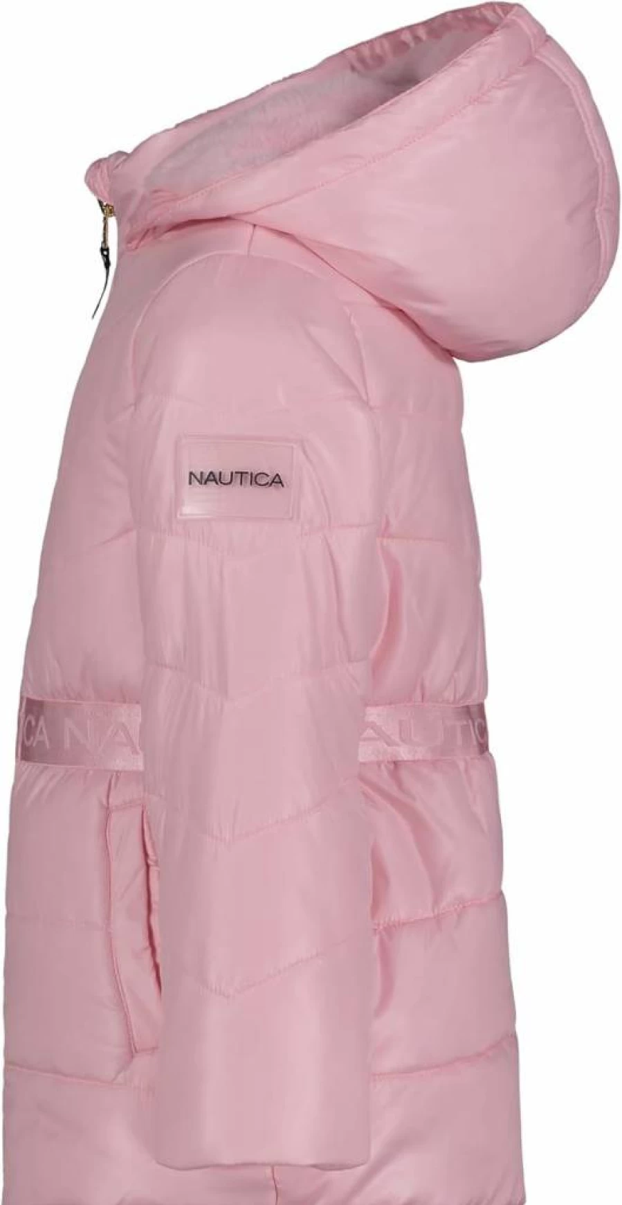 Nautica Girls' Heavyweight Winter Puffer Jacket with Hood and Full-Zip for Cold Weather