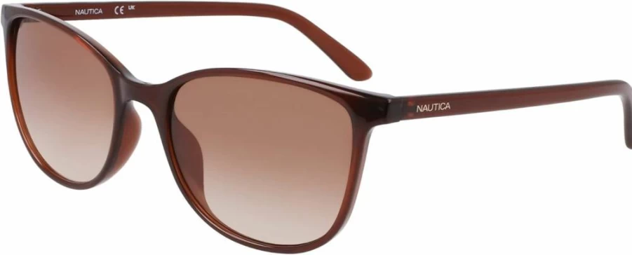 Nautica Women's N2243S Classic Rectangular Sunglasses with UV Protection – Stylish & Lightweight