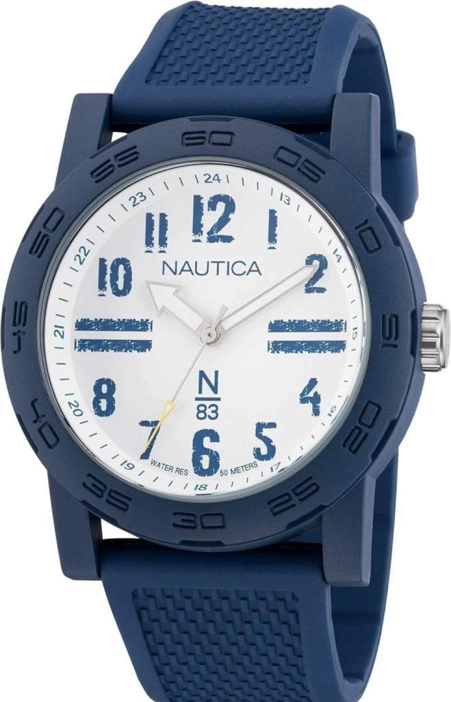 Nautica N83 Men's Blue Wheat Pu Fiber Strap Watch - Stylish Casual Timepiece for Men