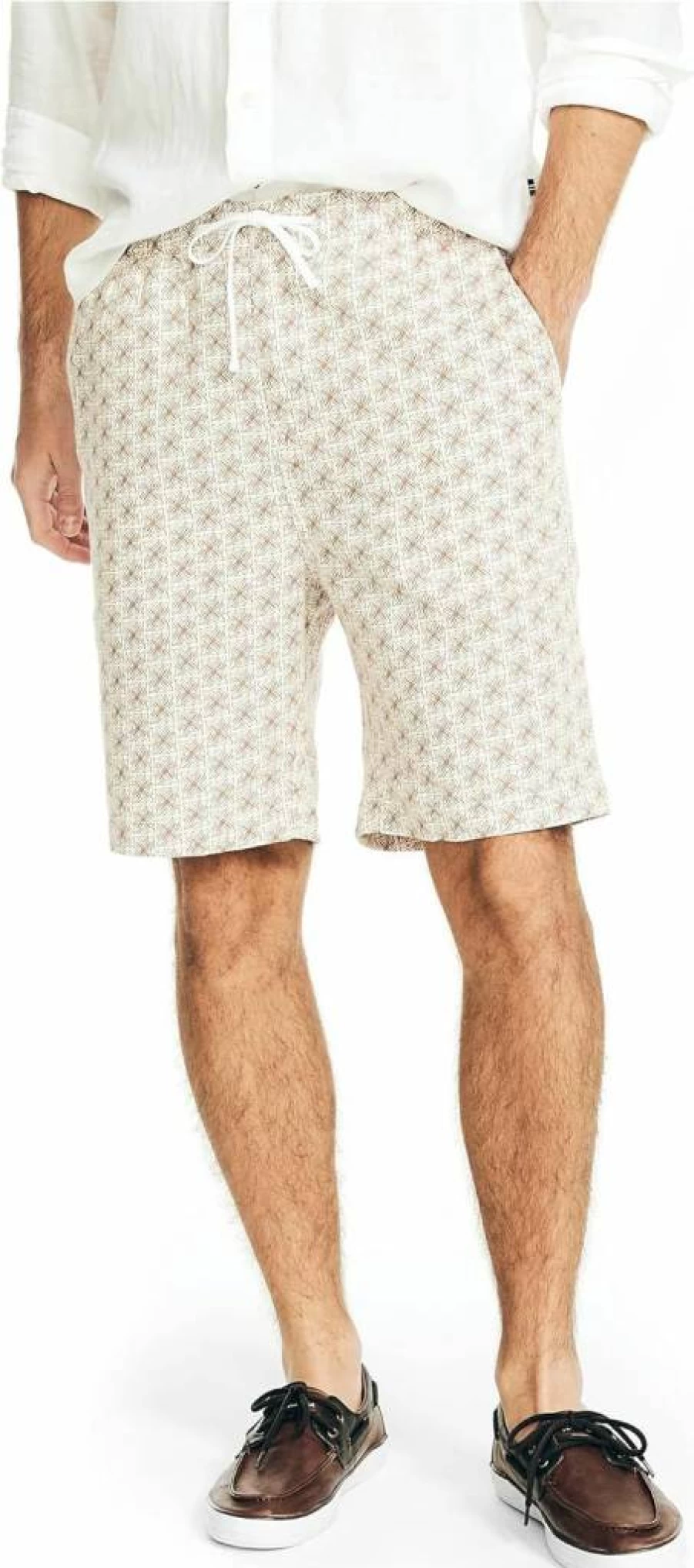 Nautica Men's Sustainable 8.5" Cabana Swim Shorts - Quick-Dry Printed Beach Shorts for Men