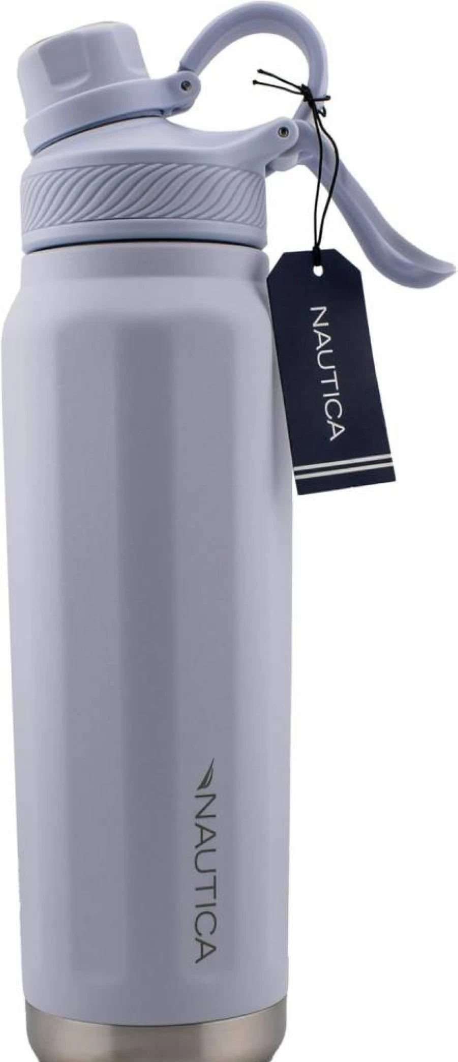 Nautica Light Blue 25oz Vacuum Insulated Stainless Steel Water Bottle - BPA Free, Leak Proof, Double Wall Thermo Flask for Hot & Cold Beverages