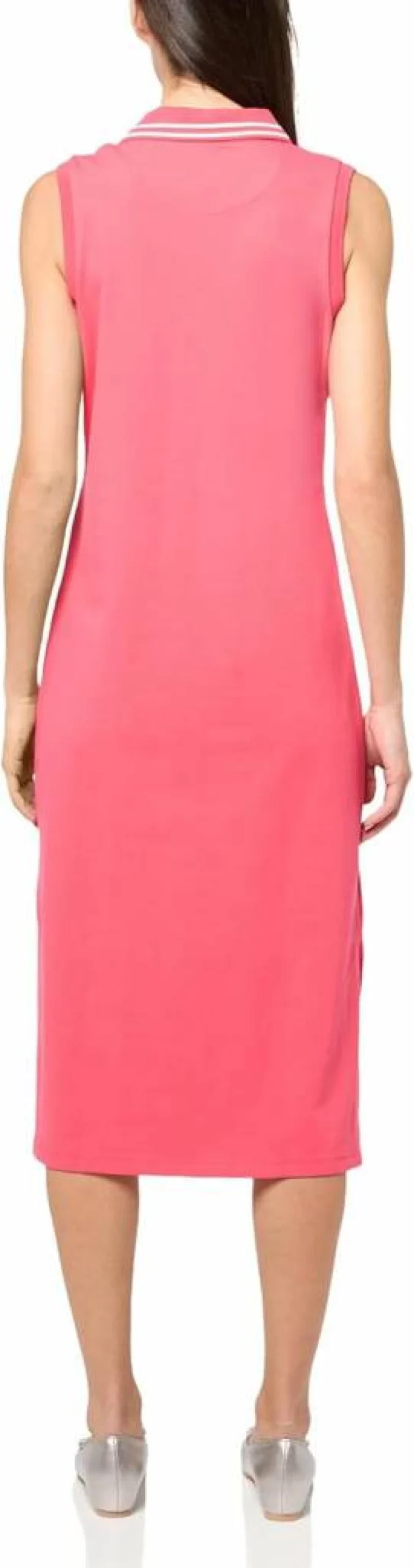Nautica Women's Striped Johnny Collar Short Sleeve Casual Dress