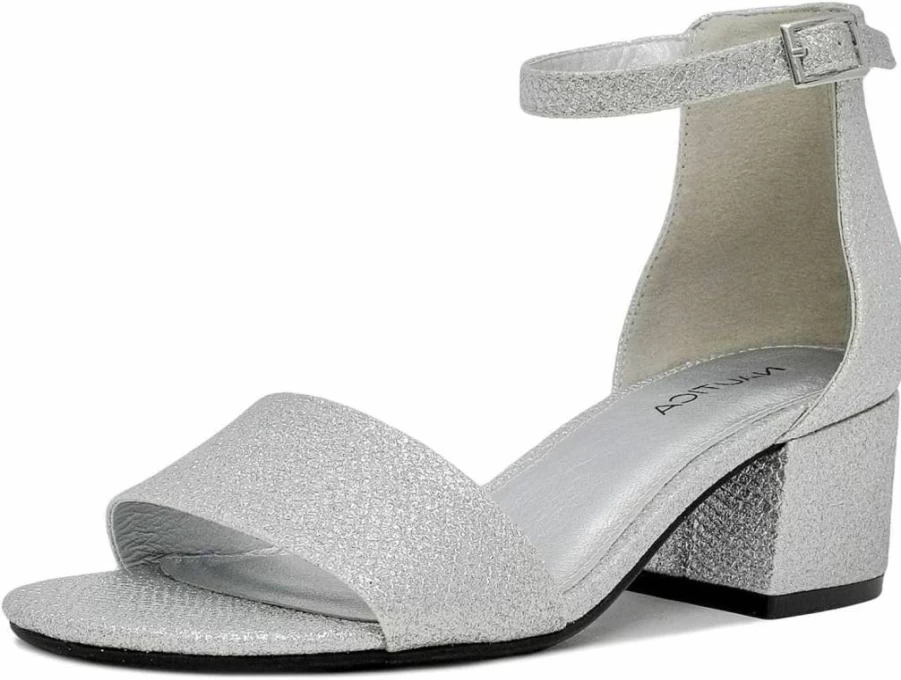 Nautica Women's Yona Low Block Heel Sandals - Elegant Ankle Strap Dress Pumps for Comfort & Style