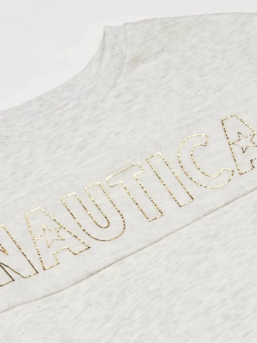 Nautica Girls' Fleece Dress Long Sleeve Casual Sweatshirt Dress for Kids