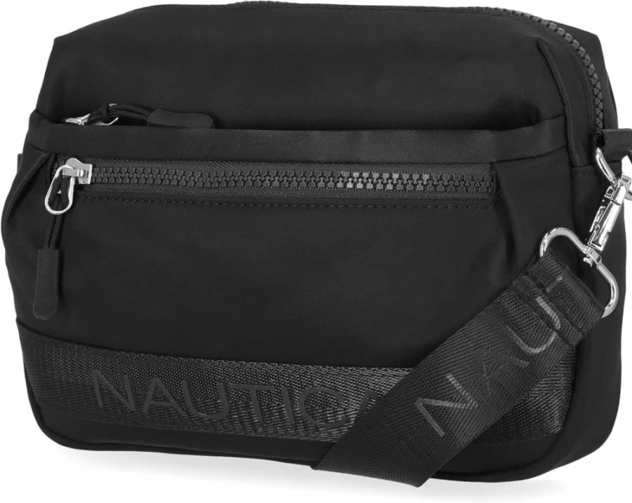 Nautica Adjustable Nylon Crossbody Bag with Detachable Strap – Lightweight Belt Bag for Men & Women