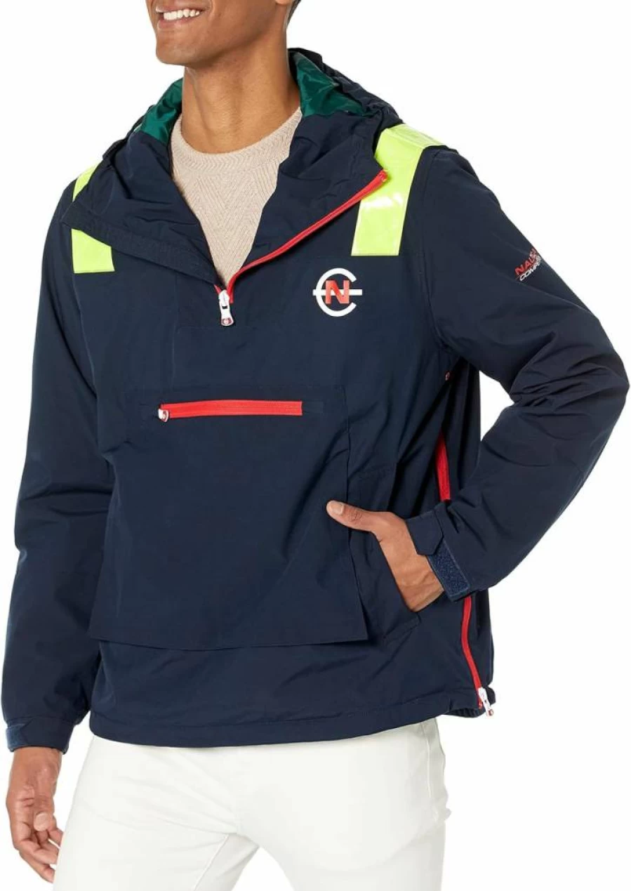 Nautica Men's Sustainable Competition Anorak Jacket – Lightweight Water-Resistant Outdoor Windbreaker