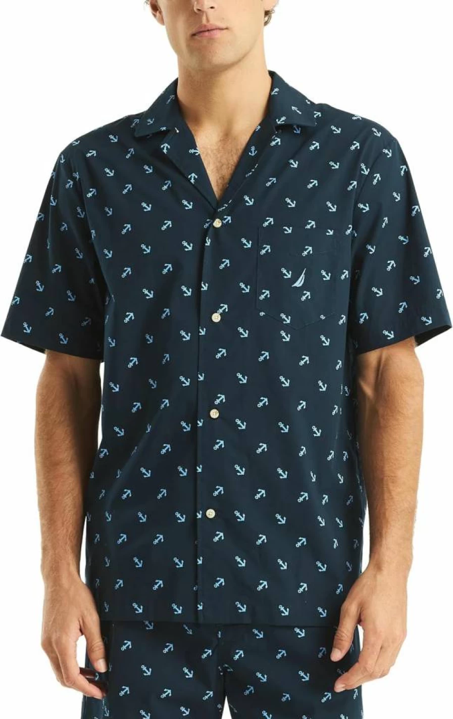 Nautica Men's Casual Button-Down Shirt - Classic Fit, Short Sleeve, Comfortable & Stylish for Everyday Wear
