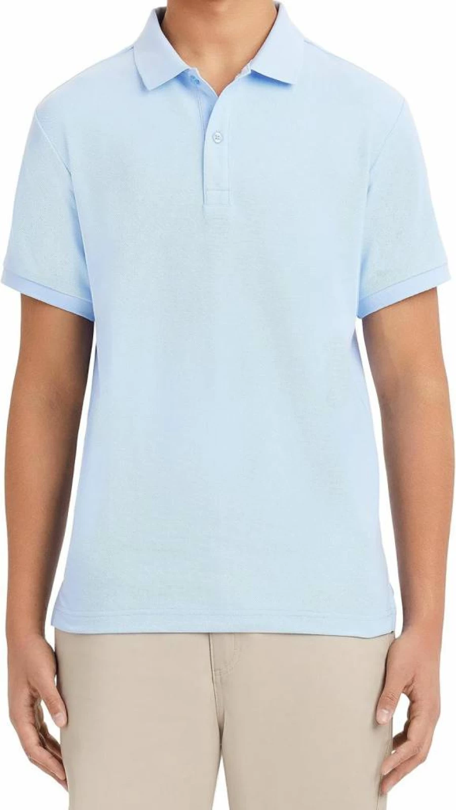 Nautica Men's Stretch Pique Polo Shirt - Comfortable Short Sleeve Uniform Top