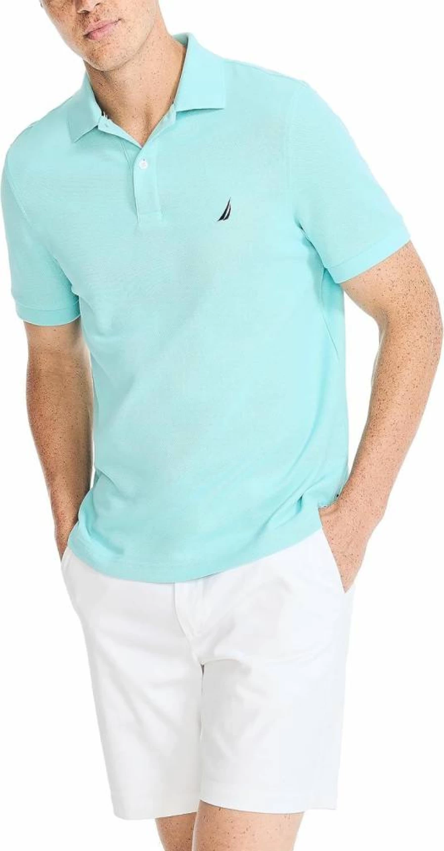 Nautica Men's Eco-Friendly Deck Polo Shirt - Sustainable Cotton Casual Style