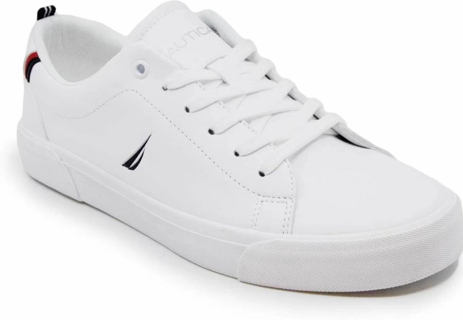Nautica Boys' Casual Lace-Up Sneakers for Kids - Low-Top Comfortable Dress Shoes for Big Kid & Little Kid Youth