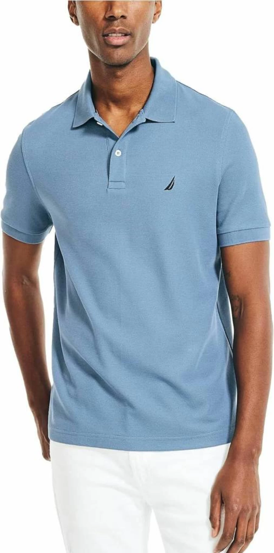 Nautica Men's Classic Fit Performance Deck Polo Shirt – Sustainable Cotton, Breathable & Comfortable