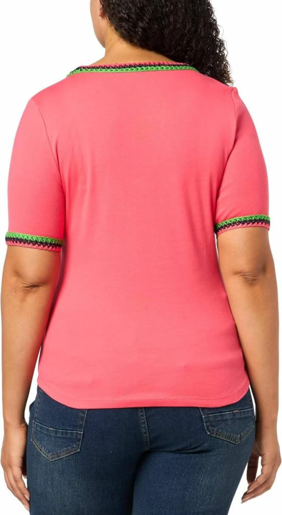 Nautica Women's Short Sleeve Cotton Knit Top - Solid Color Casual Tee