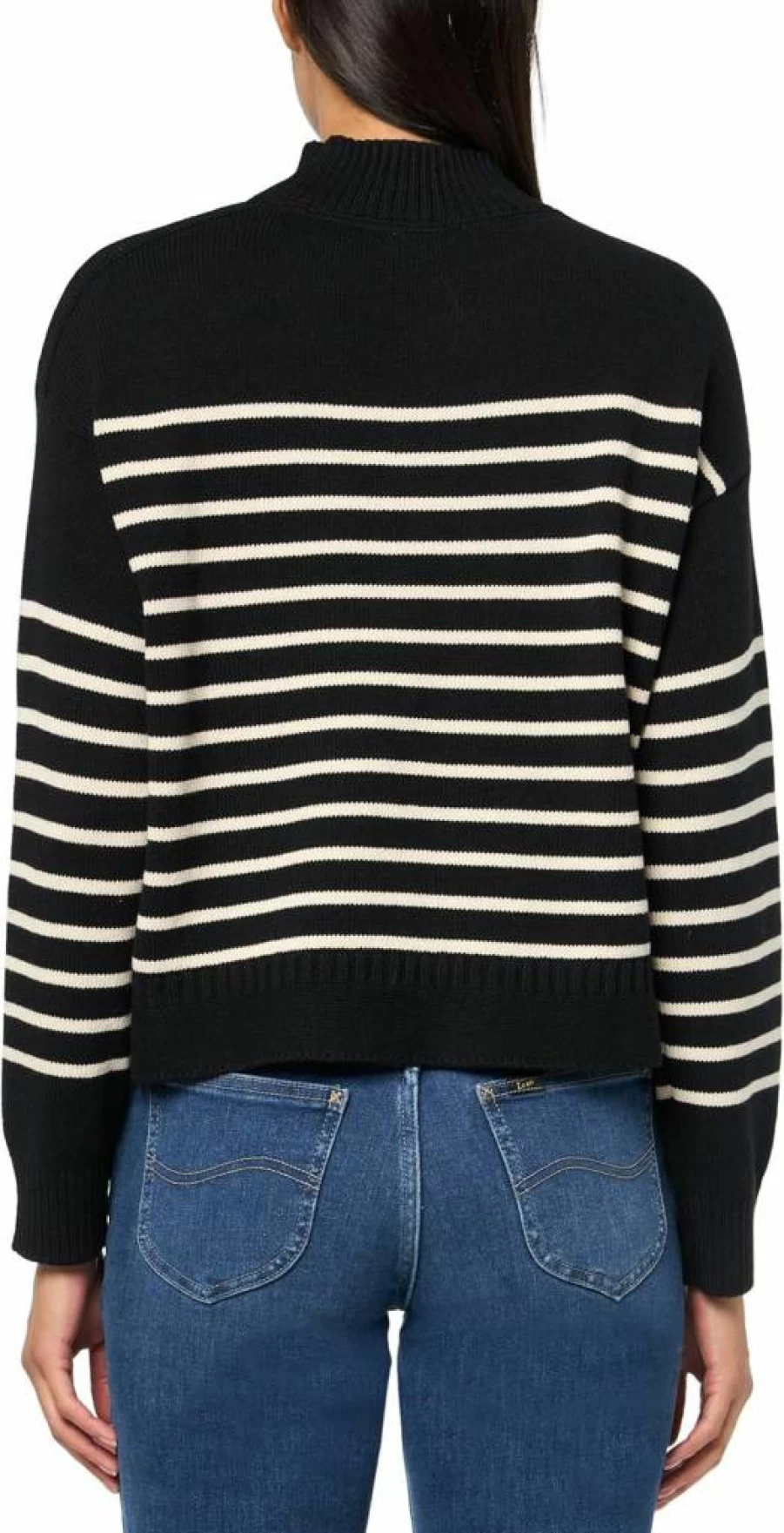 Nautica Women's Mockneck Long Sleeve Sweater Pullover Casual Knit Top