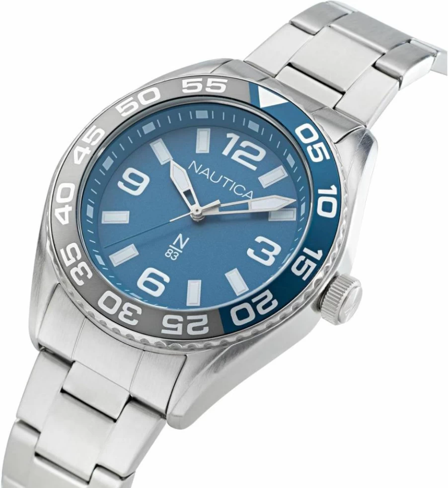 Nautica N83 Finn Men's Stainless Steel Bracelet Watch - Waterproof Casual Wristwatch for Men