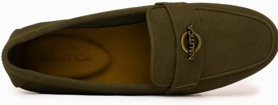 Nautica Women's Vegan Leather Penny Loafers - Slip-On Comfort with Memory Foam, Lightweight & Durable Everyday Moccasins