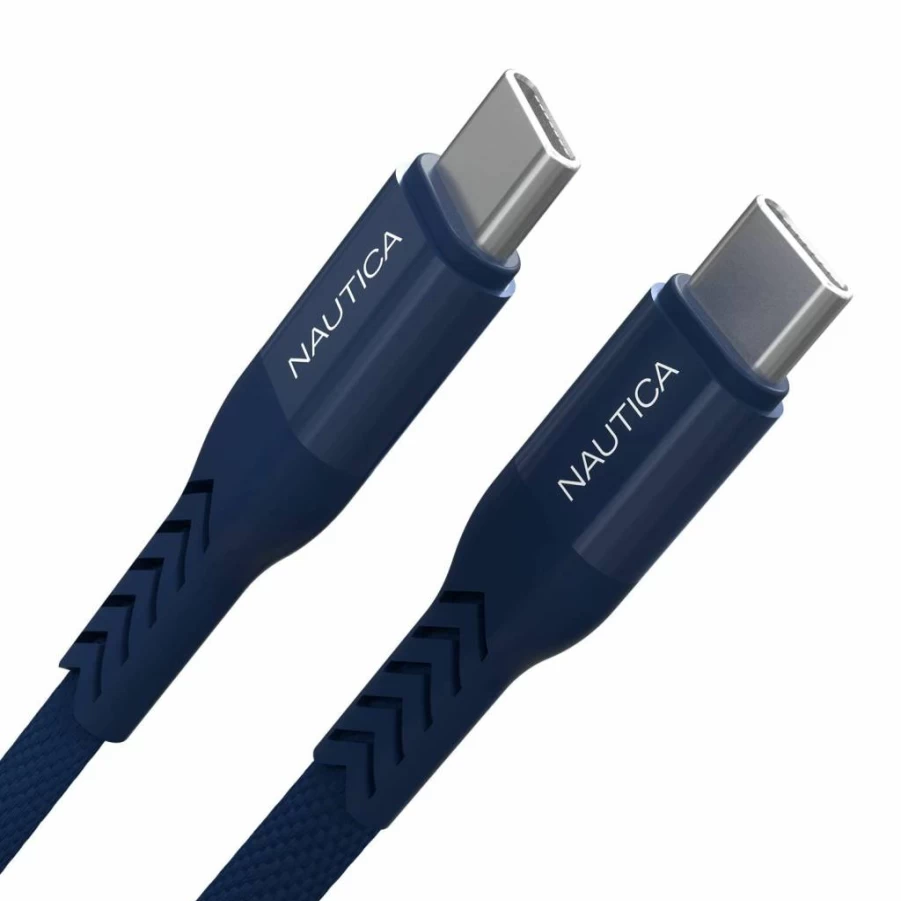 Nautica USB-C to USB-C Fast Charging Cable 65W PD 480Mbps Data Transfer for Google Pixel Samsung Apple MacBook iPad Pro