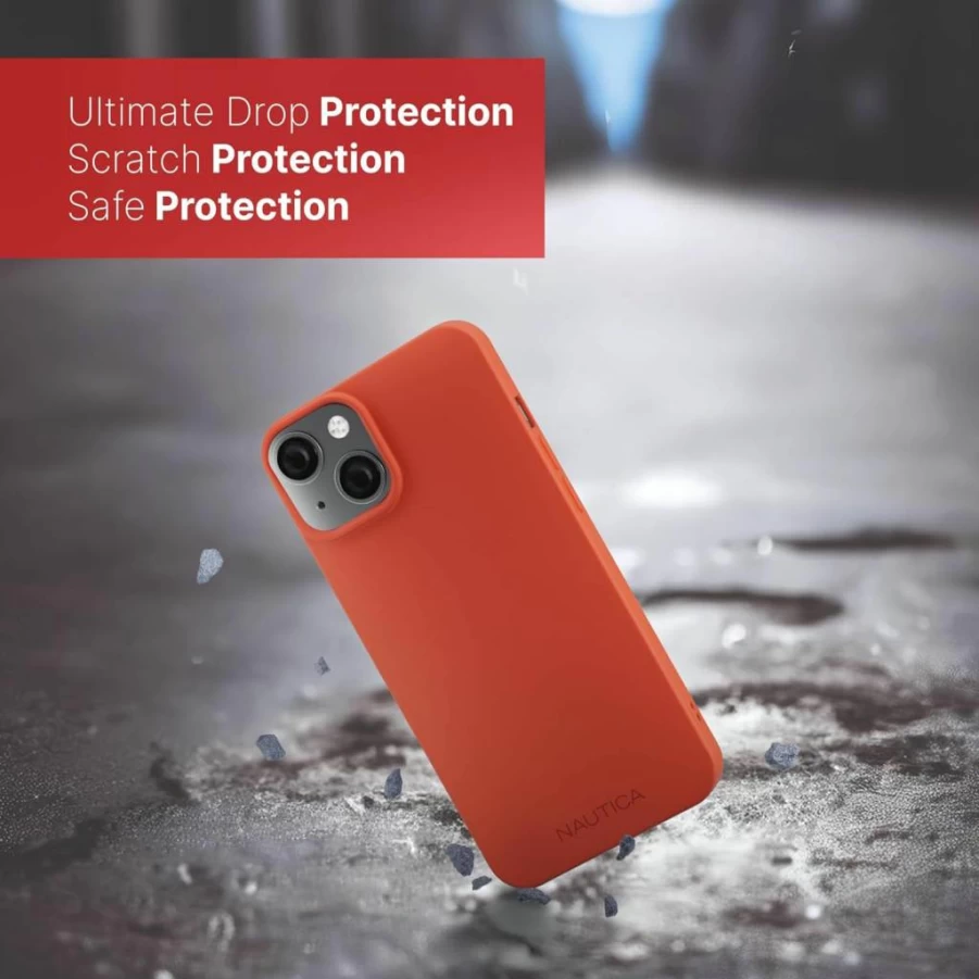Nautica Ultra-Light Slim Matte Phone Case for iPhone 14 Plus - Soft-Touch Anti-Scratch Shockproof Protective Cover