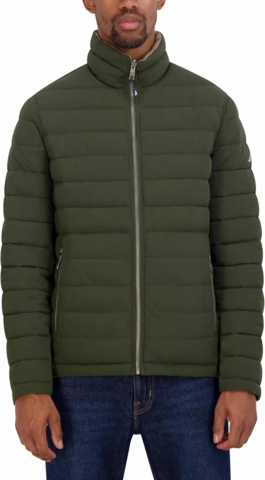 Nautica Men's Reversible Puffer Jacket - Midweight Insulated Winter Coat for Cold Weather