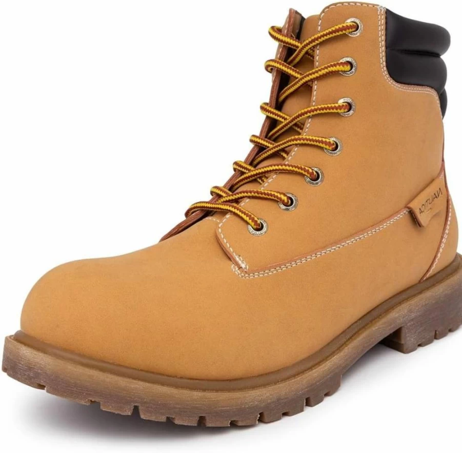 Nautica Men's Lightweight Leather Ankle Boots - Slip Resistant, Waterproof Casual Shoes for Work, Winter & Outdoor Activities