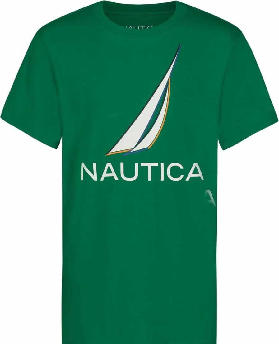 Nautica Boys' Soft Graphic T-Shirt - Comfortable Short Sleeve Crewneck Tee for Kids