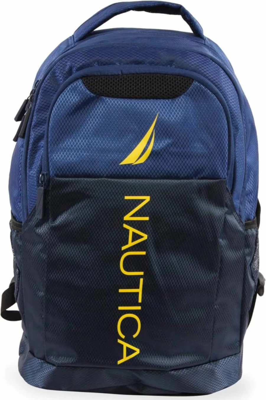 Nautica Navy Blue 18 Inch Water-Resistant Laptop Backpack for Men & Women, Durable Travel Daypack with USB Charging Port