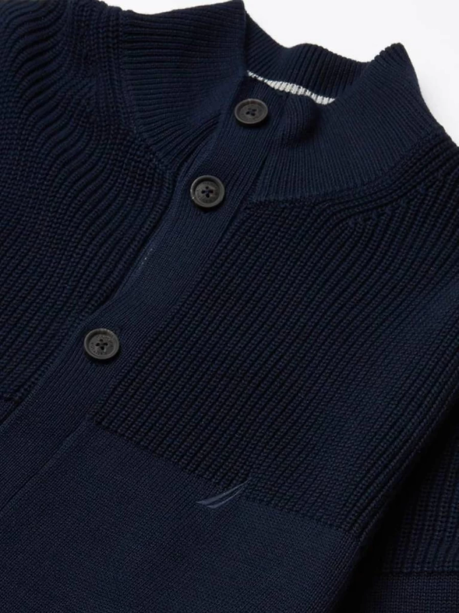 Nautica Men's Big & Tall Classic Fit Cardigan Sweater for Casual Wear