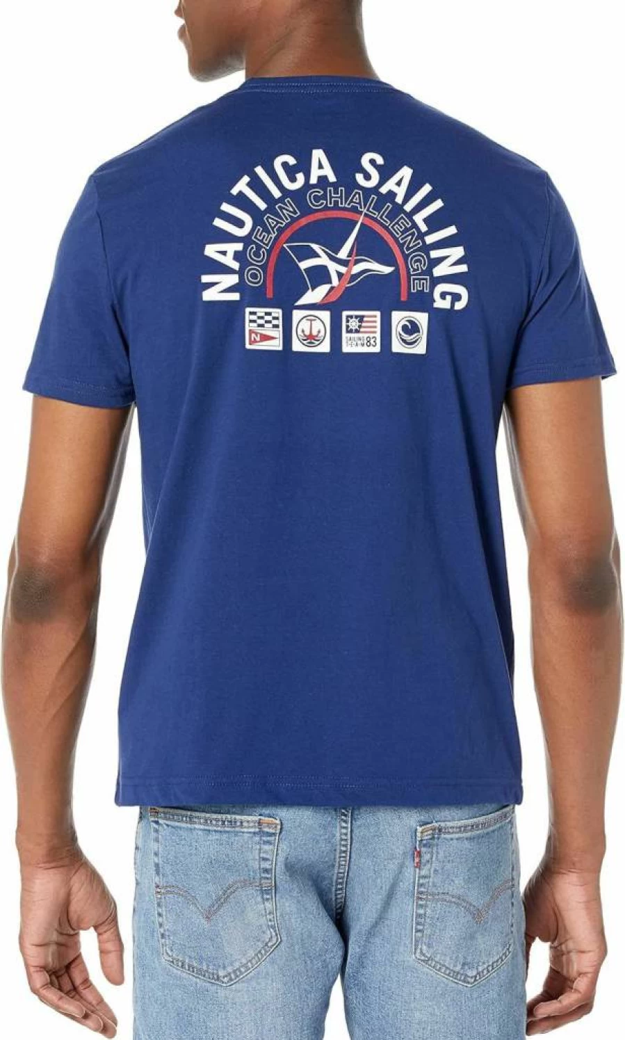 Nautica Men's Eco-Friendly Graphic Cotton T-Shirt – Sustainable Casual Wear