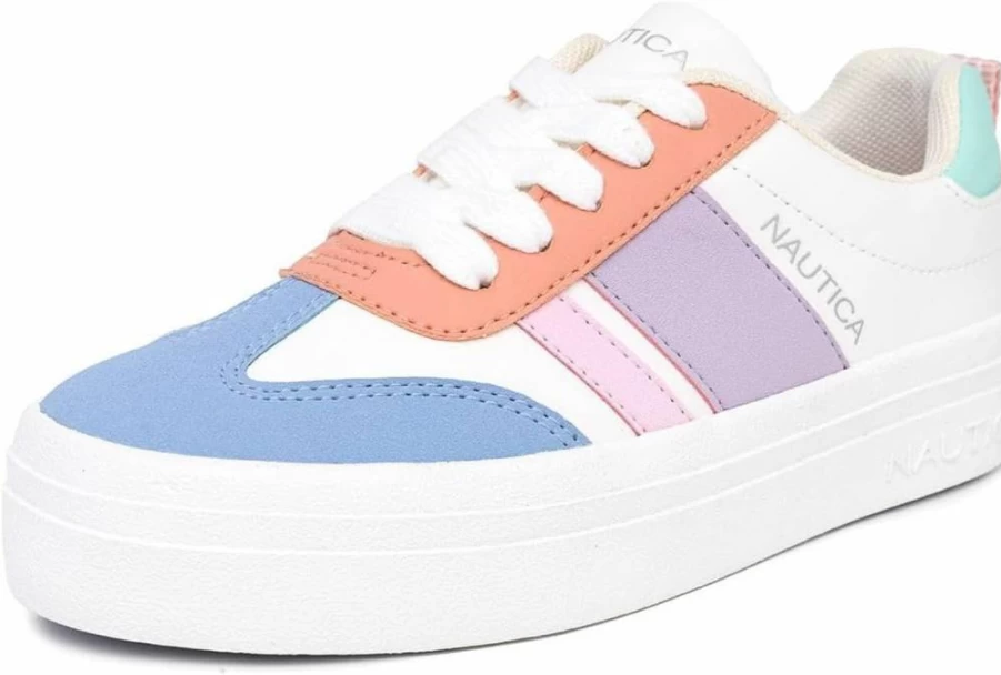 Nautica Kids' Casual Sneakers for Boys & Girls - Lightweight, Breathable Walking Shoes - Lace-Up or Bungee Closure, Low-Top & High-Top Options