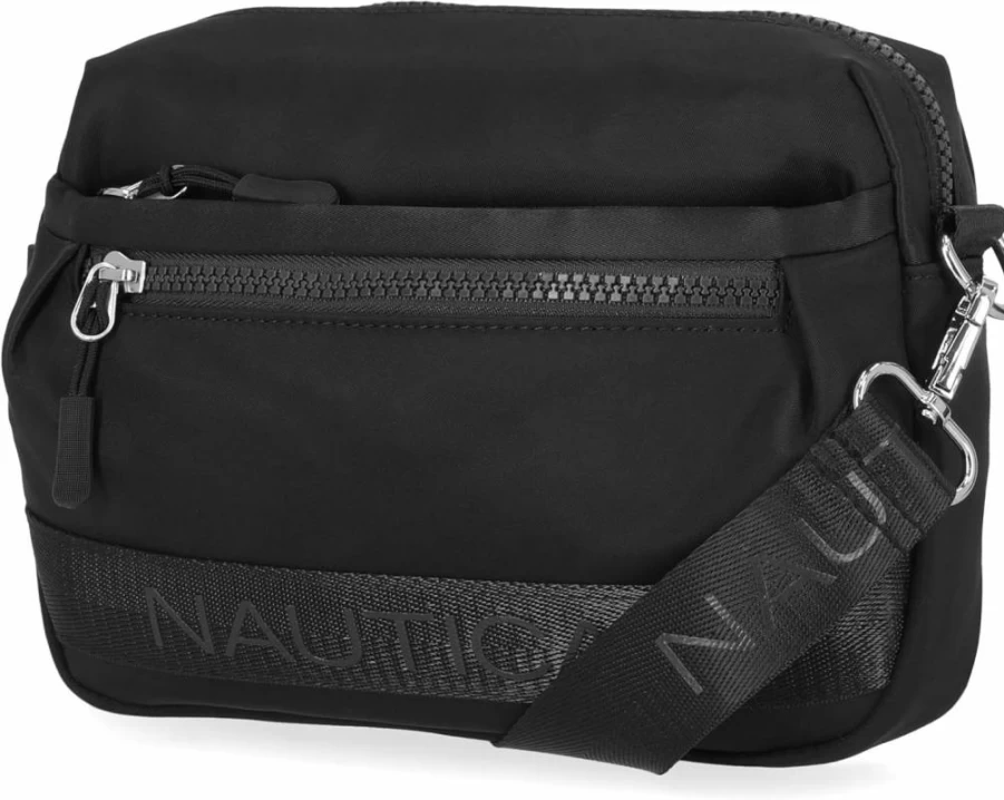 Nautica Adjustable Nylon Crossbody Bag with Detachable Strap – Lightweight Belt Bag for Men & Women