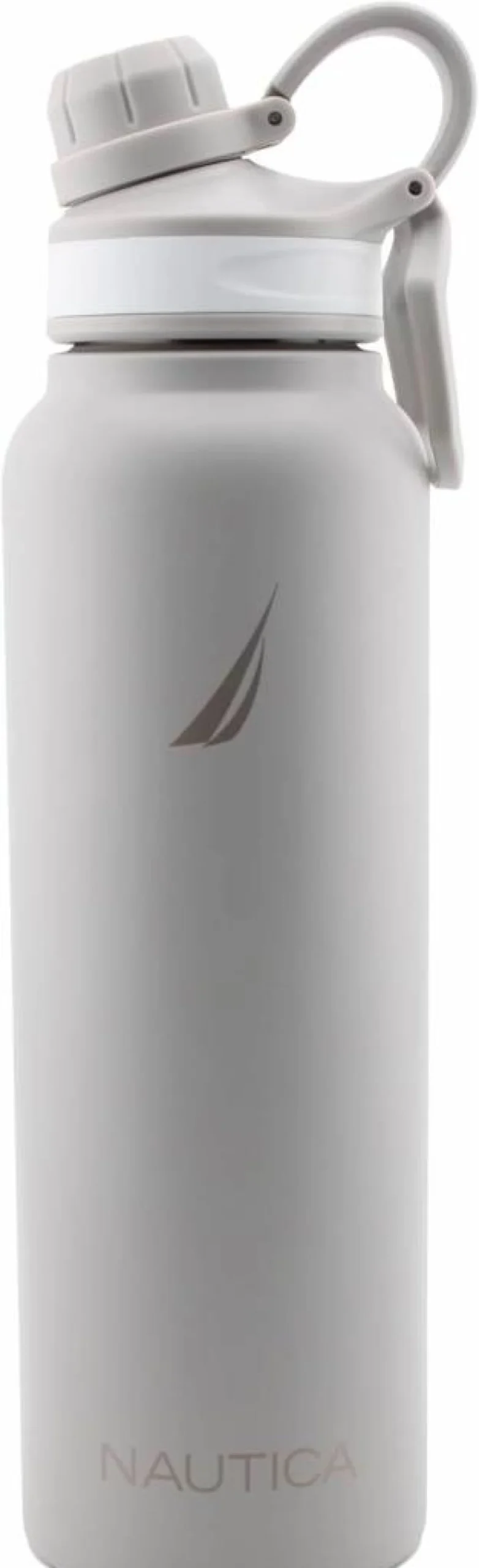 Nautica 40oz Stainless Steel Tumbler with Screw-On Lid - Double Wall Insulated for Hot & Cold Drinks (Grey)