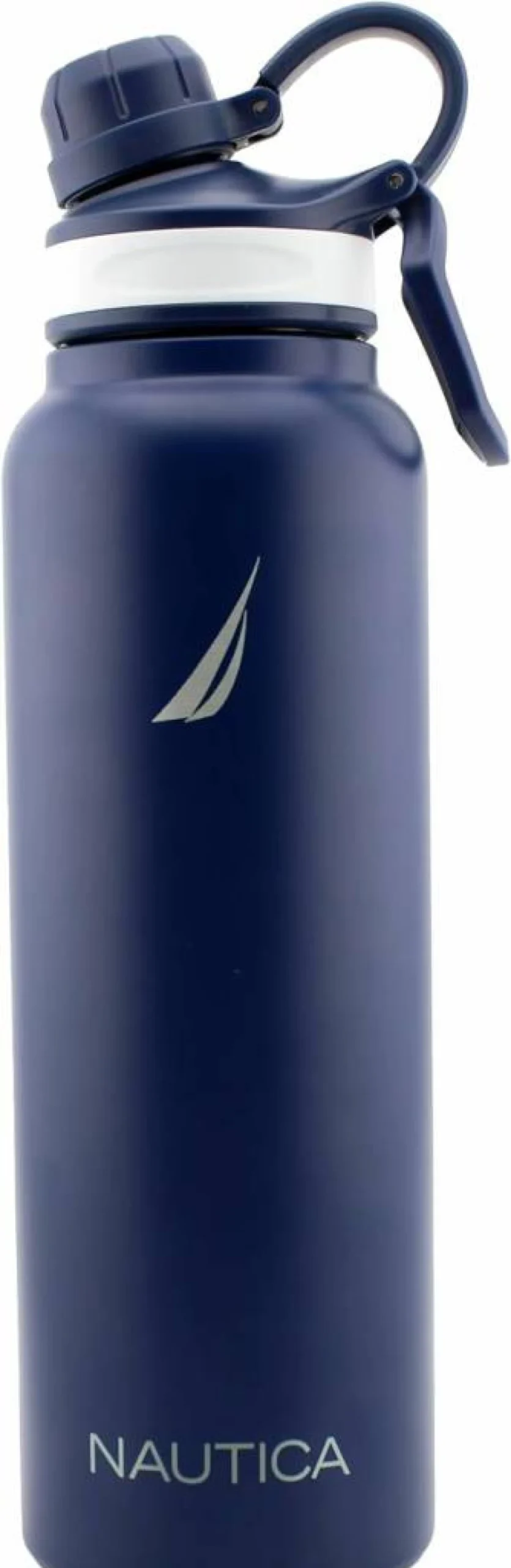 Nautica 40oz Stainless Steel Tumbler with Screw-On Lid - Double Wall Insulated for Hot & Cold Drinks (Grey)