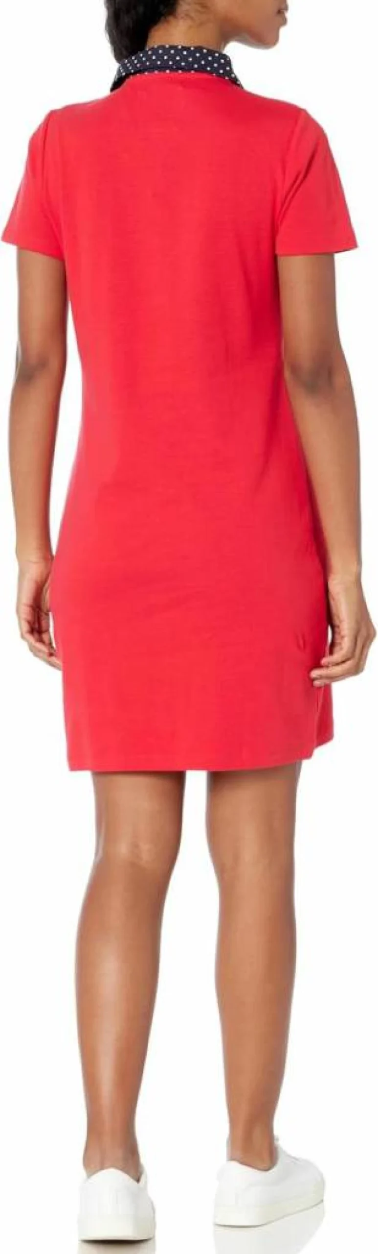 Nautica Women's Short Sleeve Polo Dress with Woven Collar - Casual Summer Style