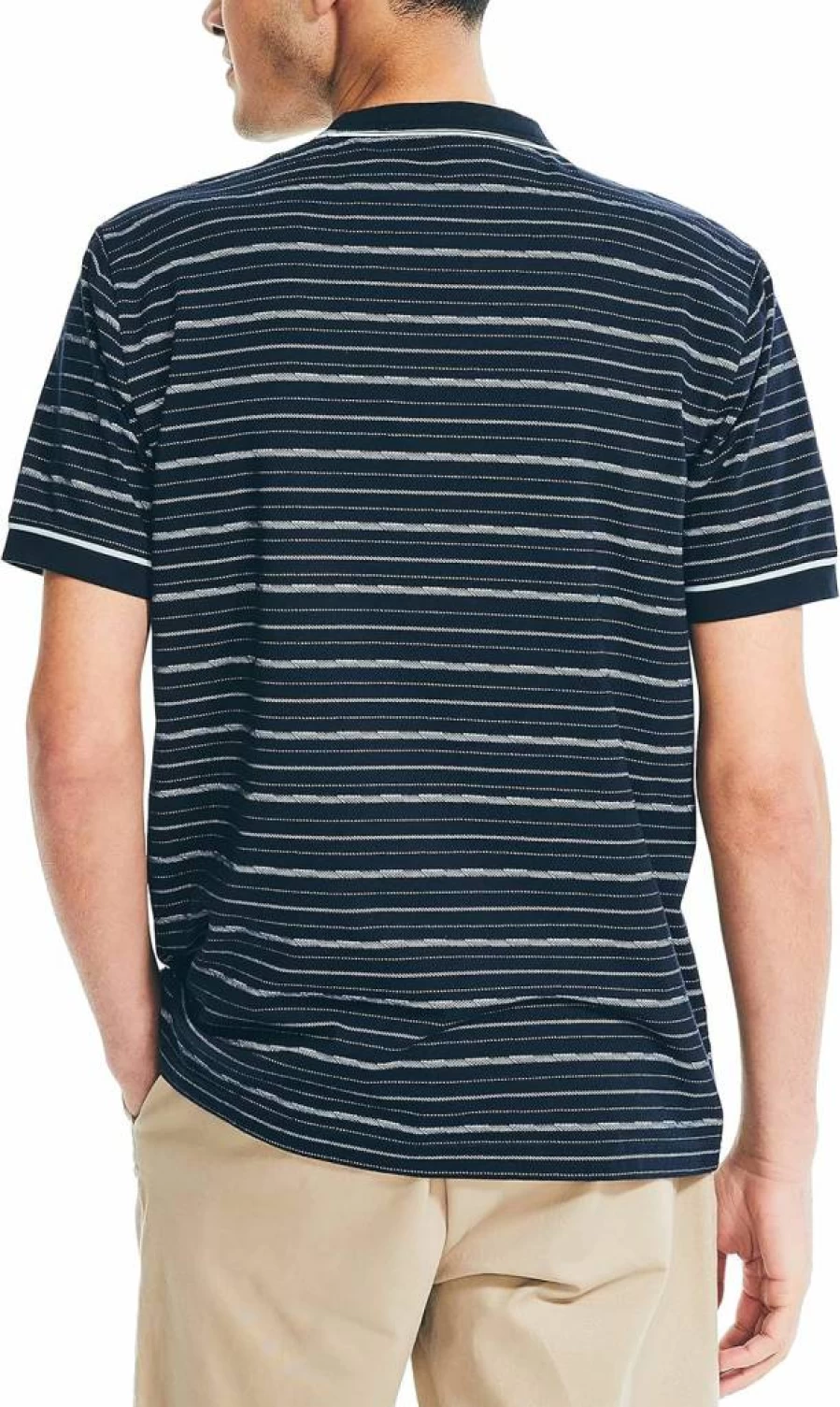 Nautica Men's Organic Cotton Striped T-Shirt – Sustainable Casual Tee for Men