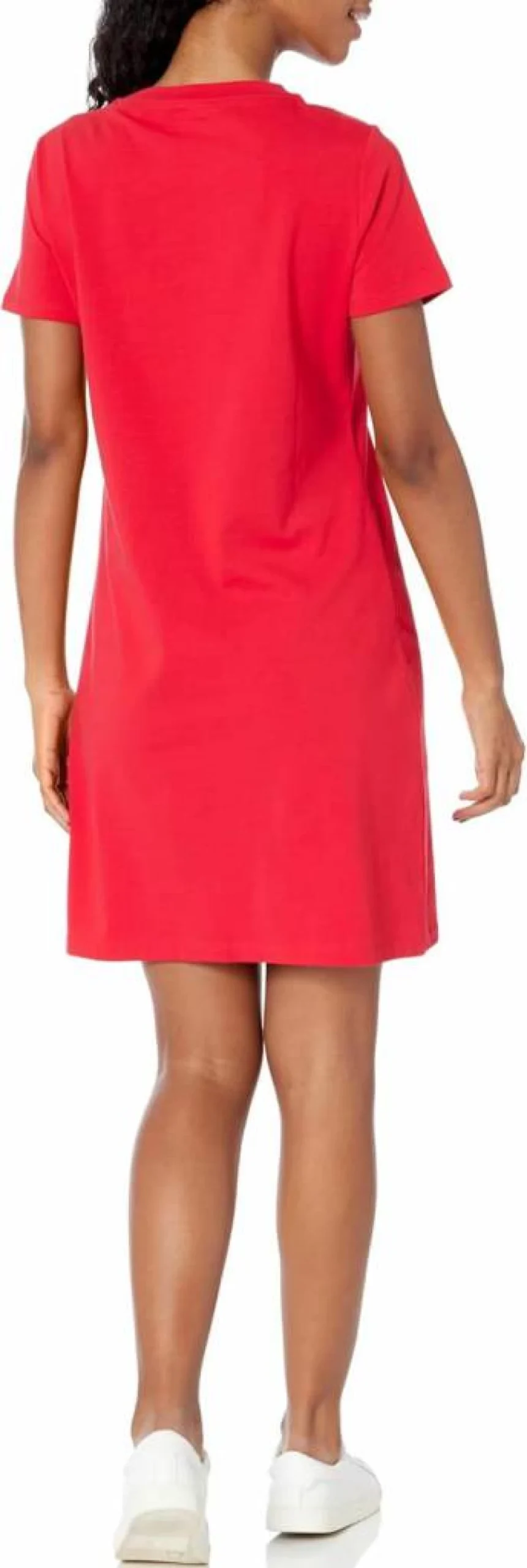 Nautica Women's Logo Embroidered Crewneck T-Shirt Dress Casual Comfort Fit