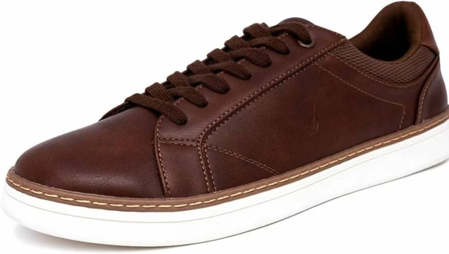 Nautica Men's Classic Lace-Up Low Top Sneakers - Casual Loafers in Medium & Wide Width Sizes