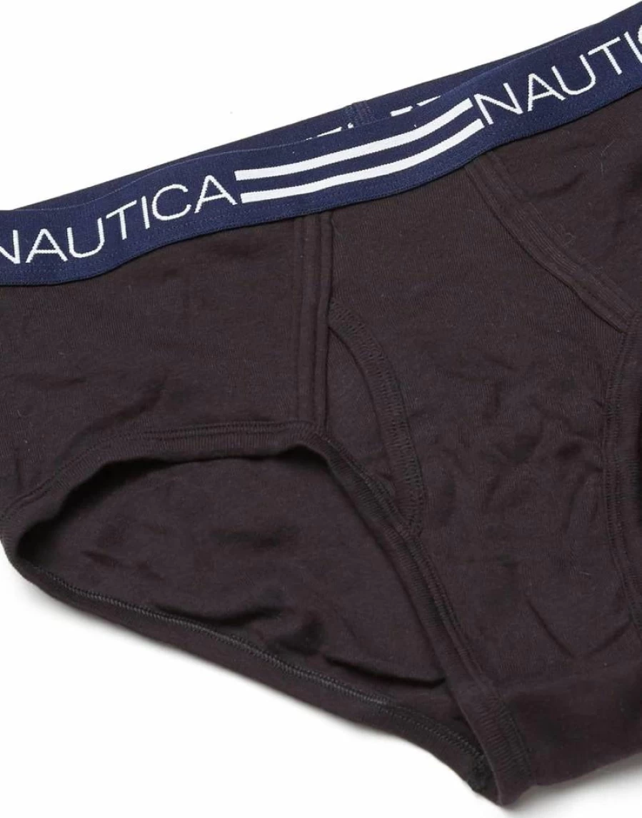 Nautica Men's Cotton Classic Multipack Underwear Briefs – Soft, Comfortable & Breathable