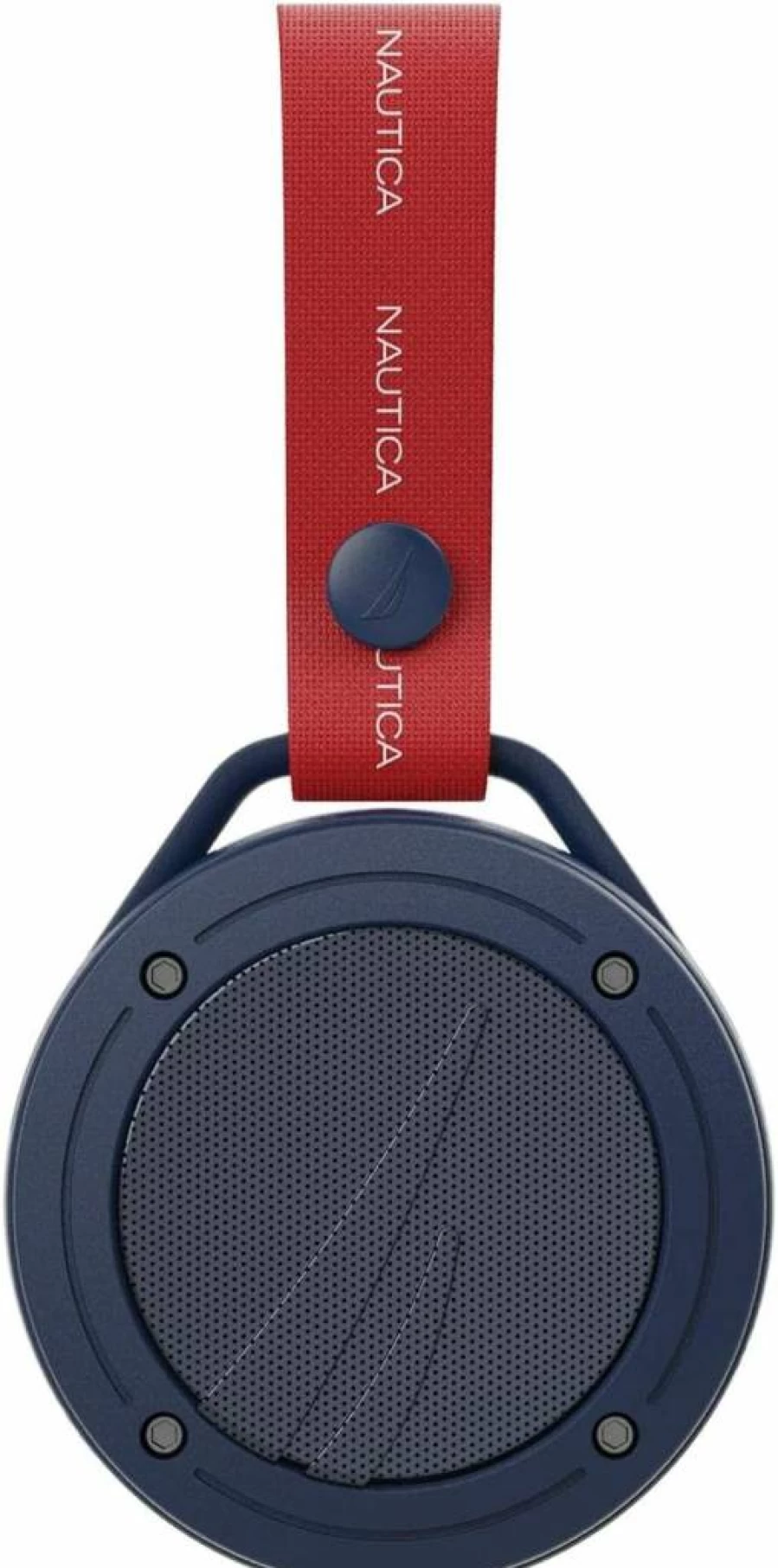 Nautica Wireless Bluetooth Speaker with TWS Pairing, IPX5 Waterproof, Dynamic LED Lights, Bluetooth 5.1, Portable Design with Carrying Strap for Home and Outdoor Use (Navy Red)