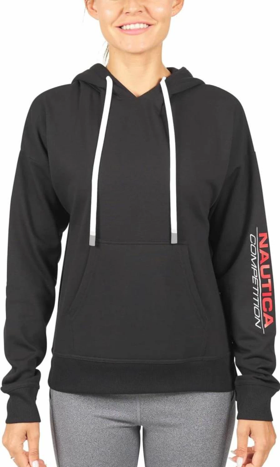 Nautica Women's Fleece Hoodie - Soft Pullover Sweatshirt with Pockets for Athletic Comfort
