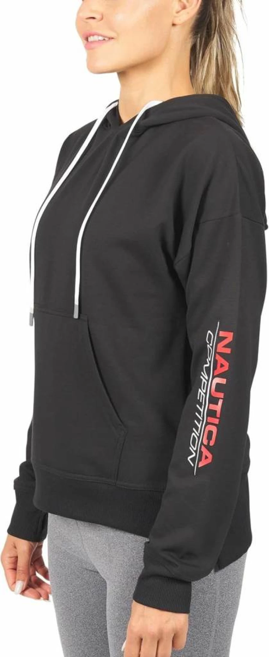 Nautica Women's Fleece Hoodie - Soft Pullover Sweatshirt with Pockets for Athletic Comfort