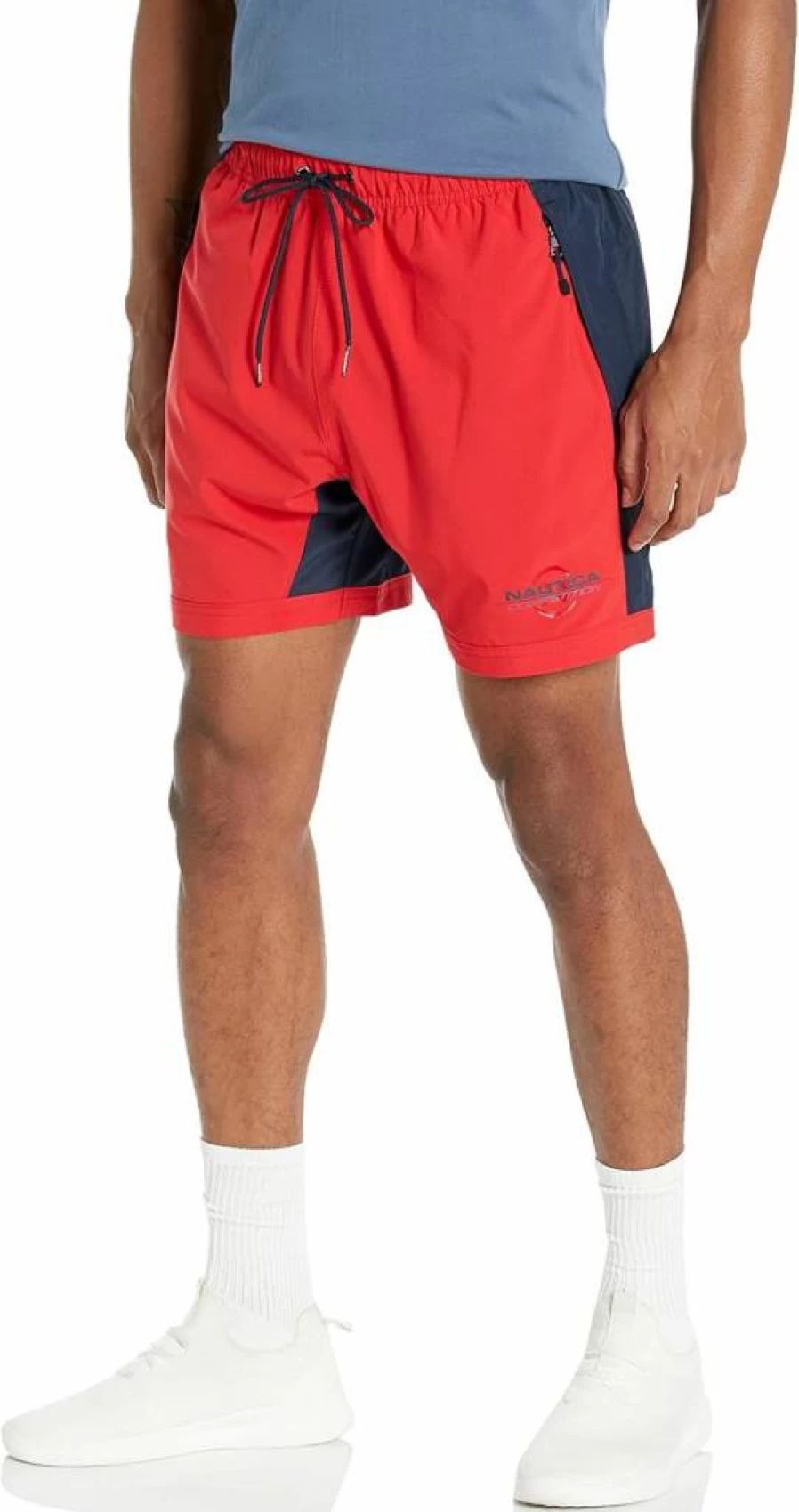 Nautica Men's Sustainable 6" Performance Shorts - Quick-Dry Athletic Swim Trunks for Competition & Training