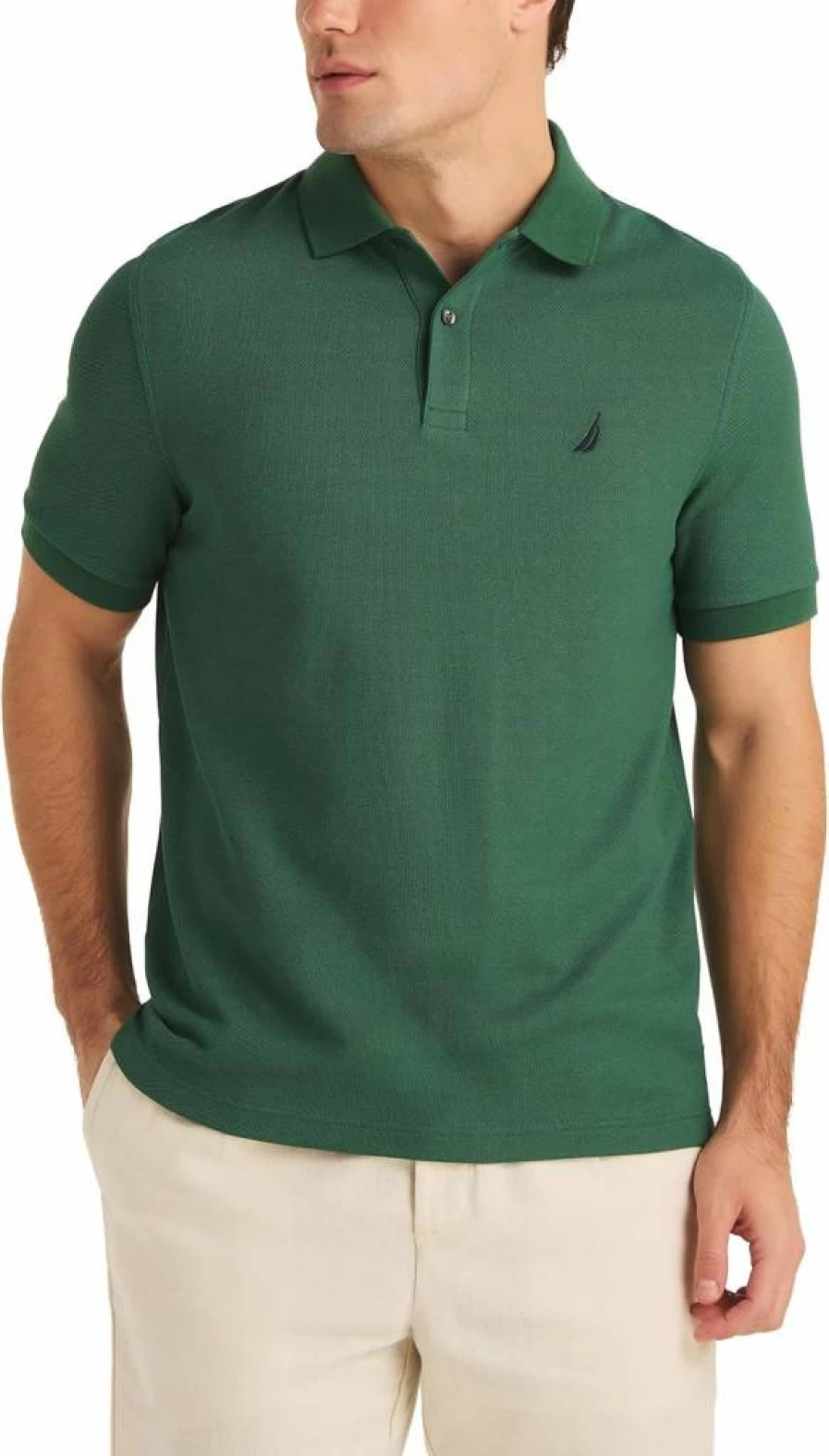 Nautica Men's Sustainable Classic Fit Deck Polo Shirt – Eco-Friendly Casual Wear