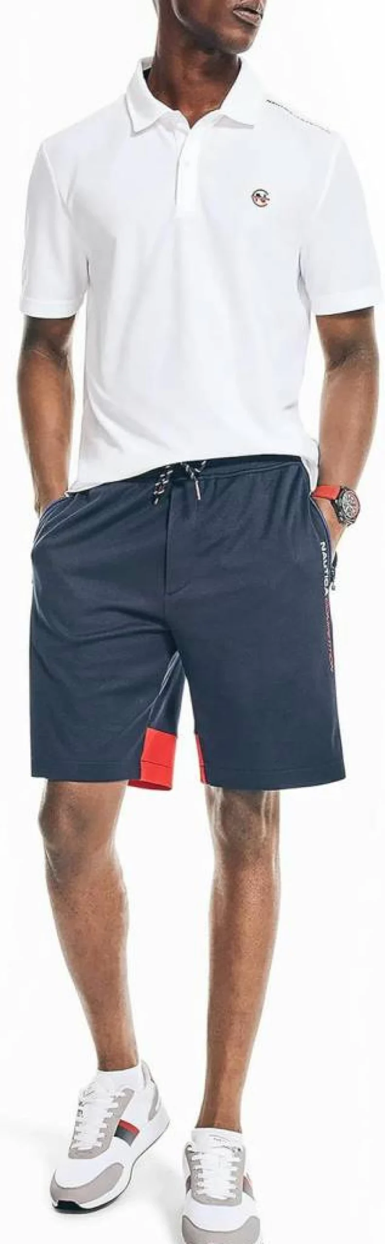 Nautica Men's Sustainable 9-Inch Performance Shorts - Quick-Dry Athletic Swim Trunks for Competition & Active Wear