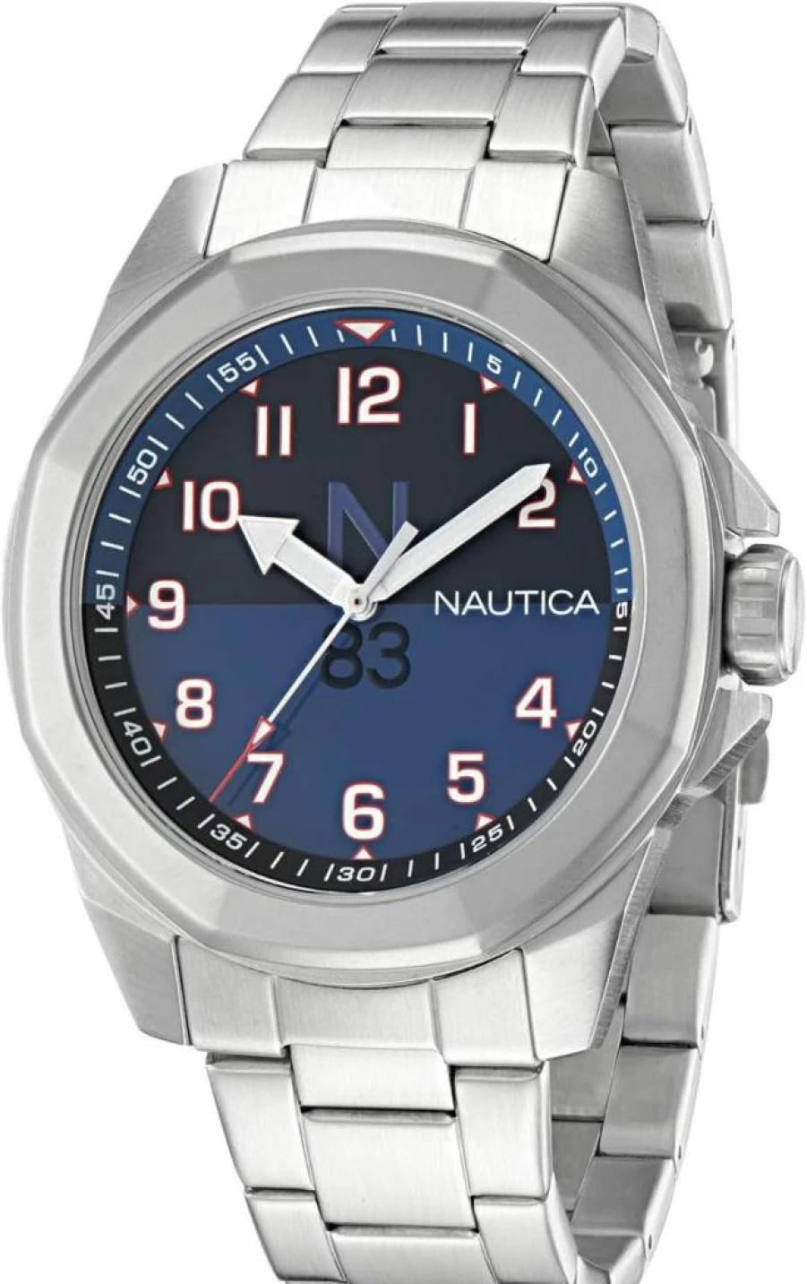 Nautica Men's NAPTPS403 Stainless Steel Bracelet Watch - Waterproof Casual Dress Wristwatch for Men
