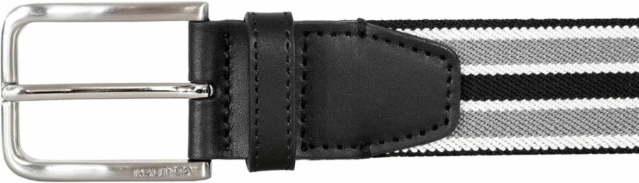 Nautica Men's Classic Elastic Stretch Belt with Metal Buckle - Adjustable for Business, Work & Casual Wear
