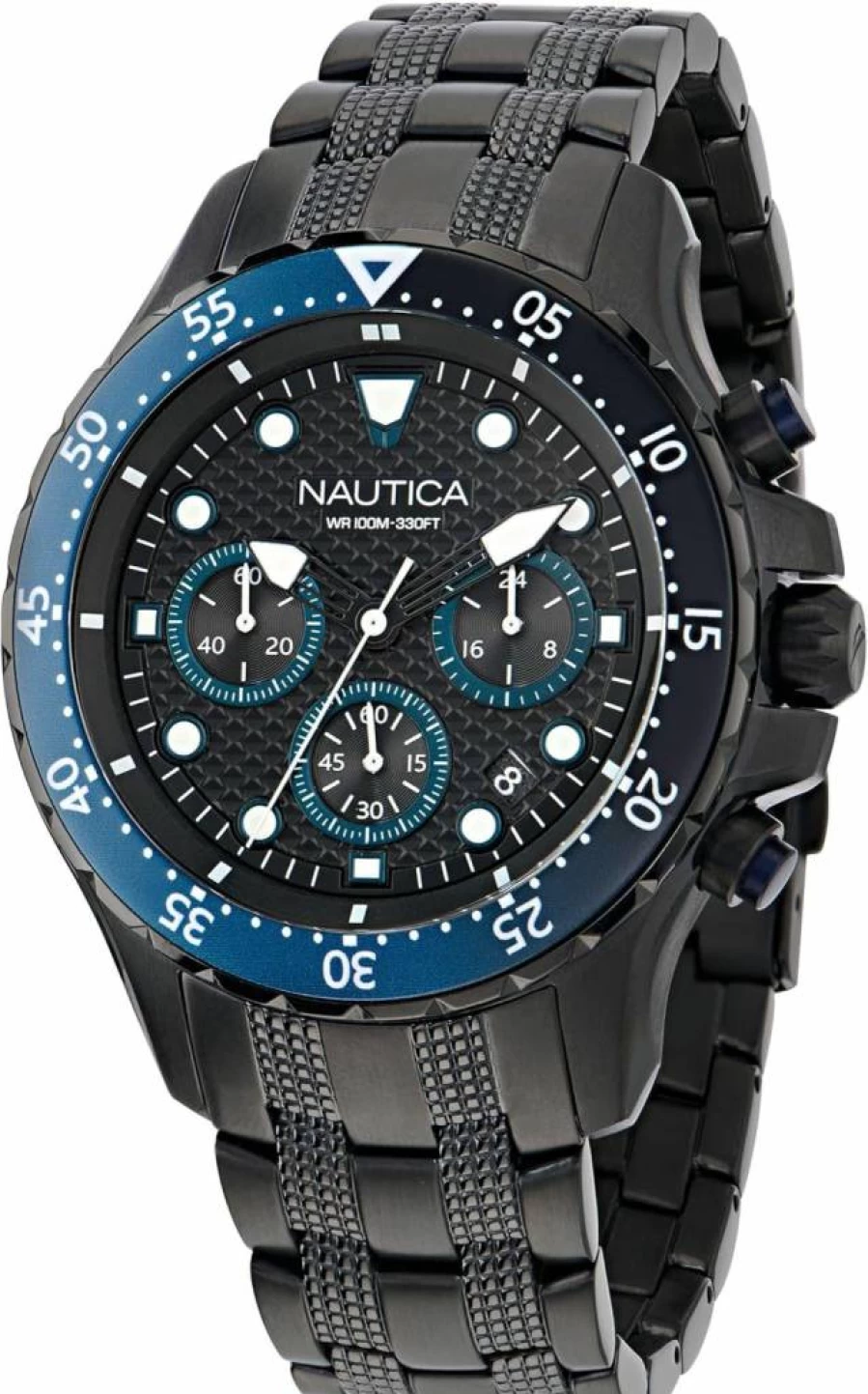 Nautica NST Stainless Steel Men's Bracelet Watch - Waterproof Casual Dress Wristwatch