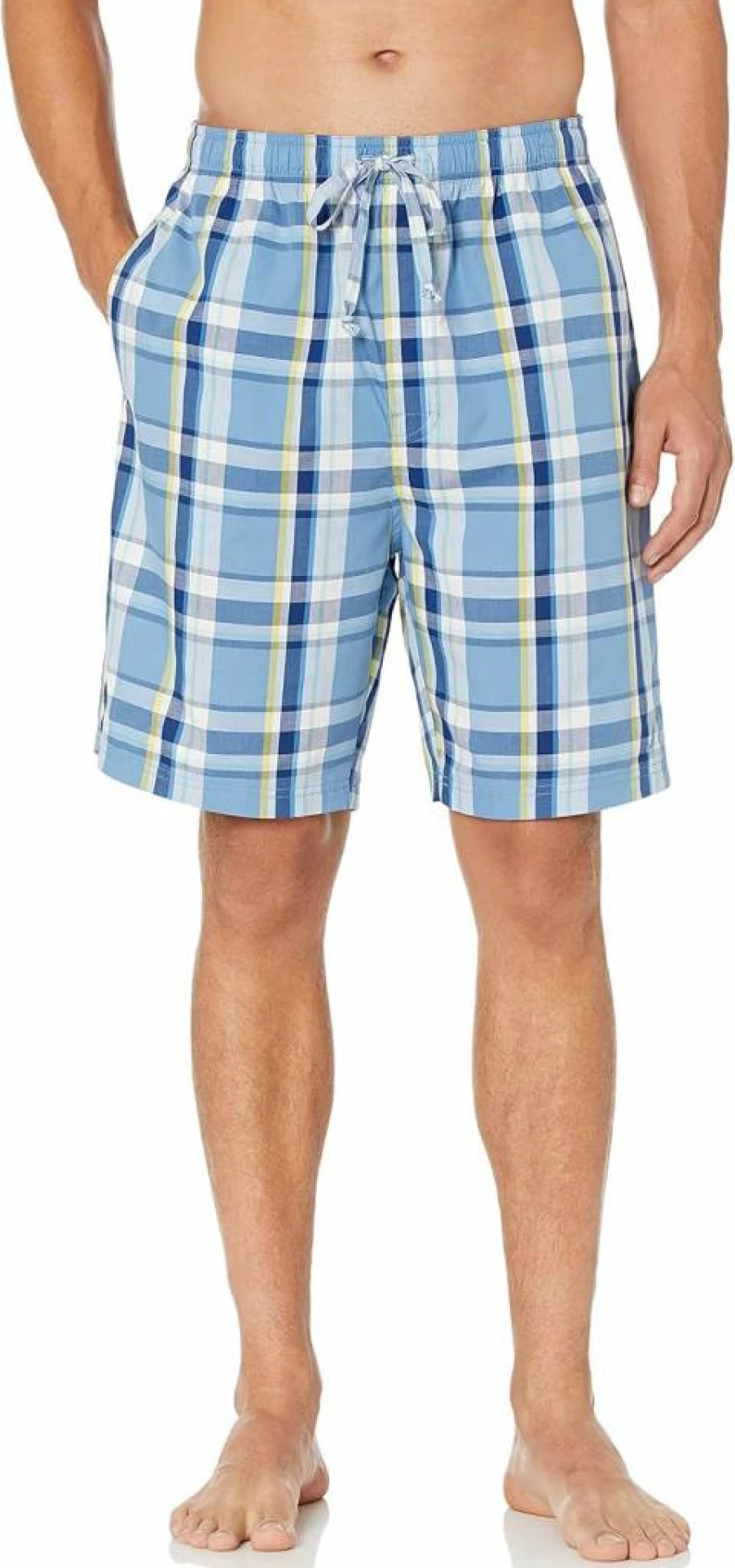 Nautica Men's 100% Cotton Elastic Waist Sleep Shorts - Soft Woven Pajama Shorts for Comfortable Nightwear