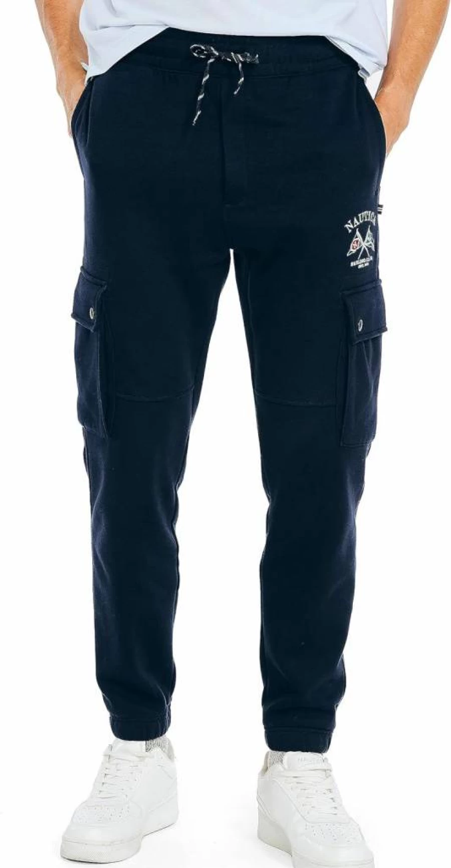 Nautica Men's Sustainable Cargo Jogger Pants - Eco-Friendly Comfort Fit Casual Trousers