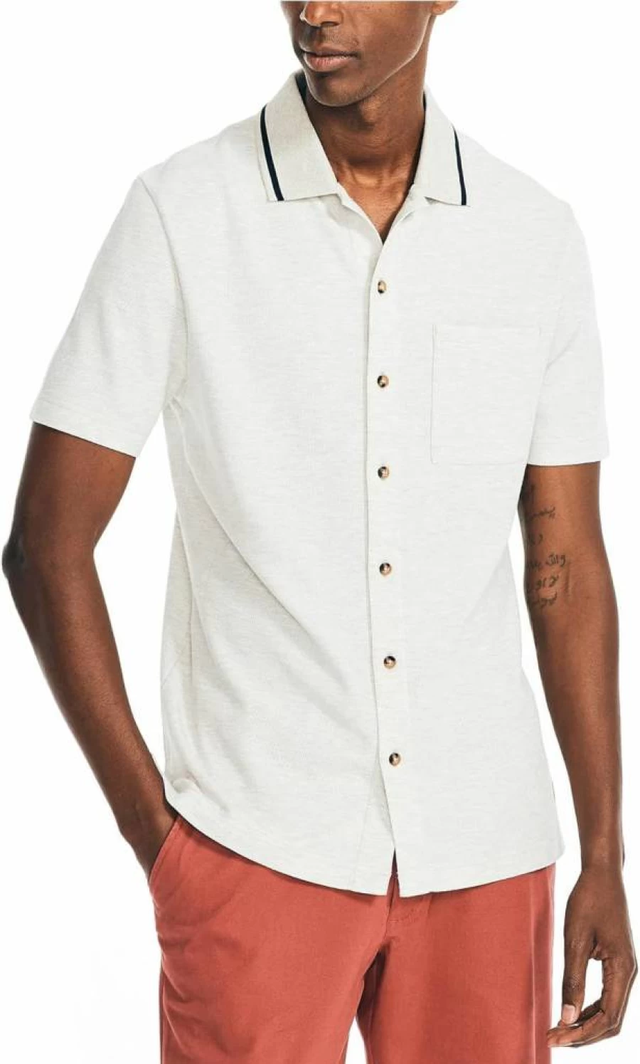 Nautica Men's Eco-Friendly Short-Sleeve Casual Shirt – Sustainable Fashion for Men