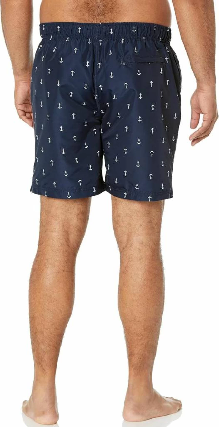 Nautica Men's Quick Dry Swim Trunks with Classic Anchor Print - Comfortable Beach Shorts for Swimming